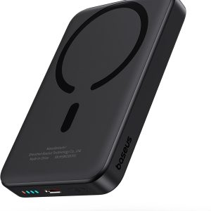 Baseus for MagSafe Portable Charger,10000mAh Wireless Magnetic Power Bank with Type-C Cable 20W PD Charging, Slim Phone Battery Pack for iPhone 16/16 Pro/16 Pro Max, iPhone 15/14/13/12 Series -(Black)