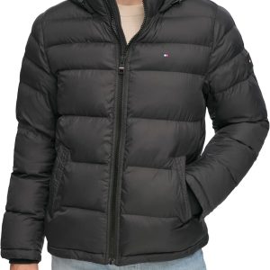 Men's Down Alternative Hooded Puffer Jacket (Standard and Big & Tall)